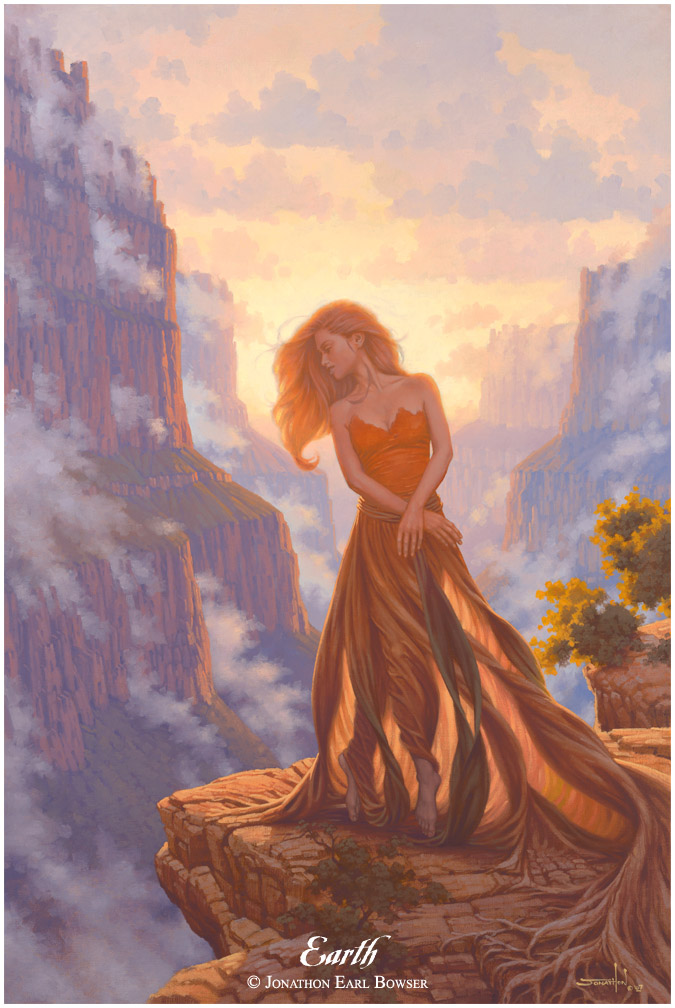 ...an oil painting of the Elemental Goddess of the Earth...